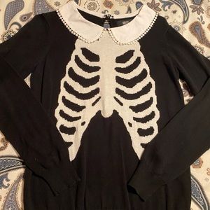 Iron Fist Skeleton/Peter pan collar sweater